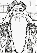coloriage Dumbledore albus le directeur de poudlard